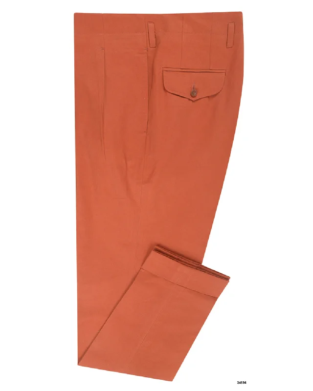 Pants-Yellow-Soft Burnt Orange Twill Chino