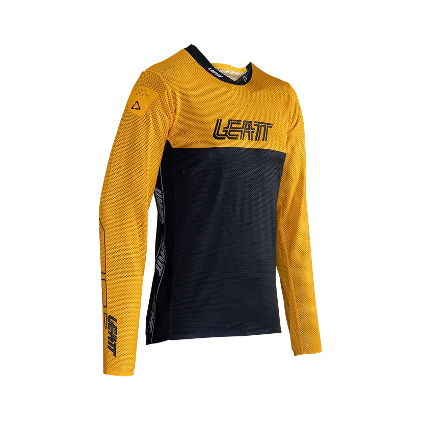 Long-Sleeve-Vegan-Leatt Gravity 4.0 Long Sleeve MTB Jersey - Gold - 2024