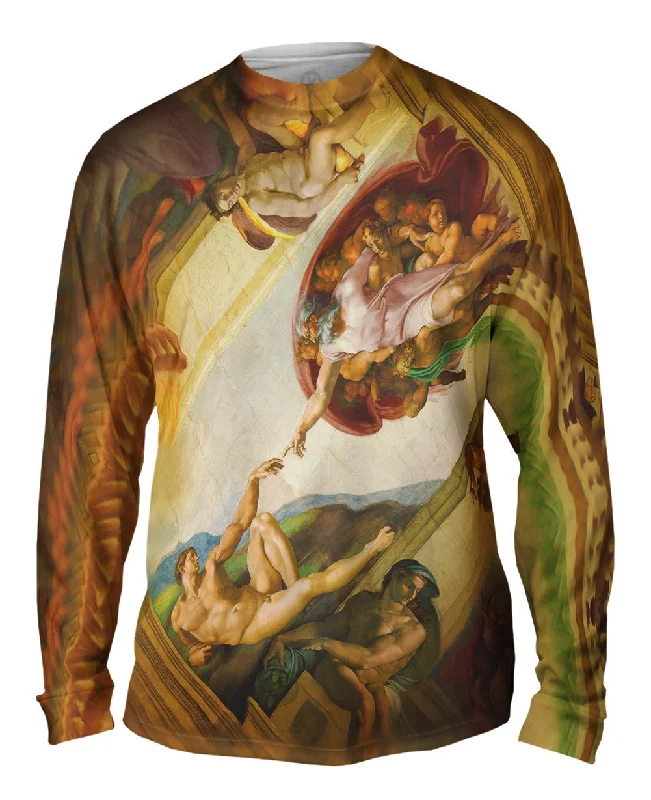 Long-Sleeve-Hemp-Michelangelo - "Creation of Adam" 001