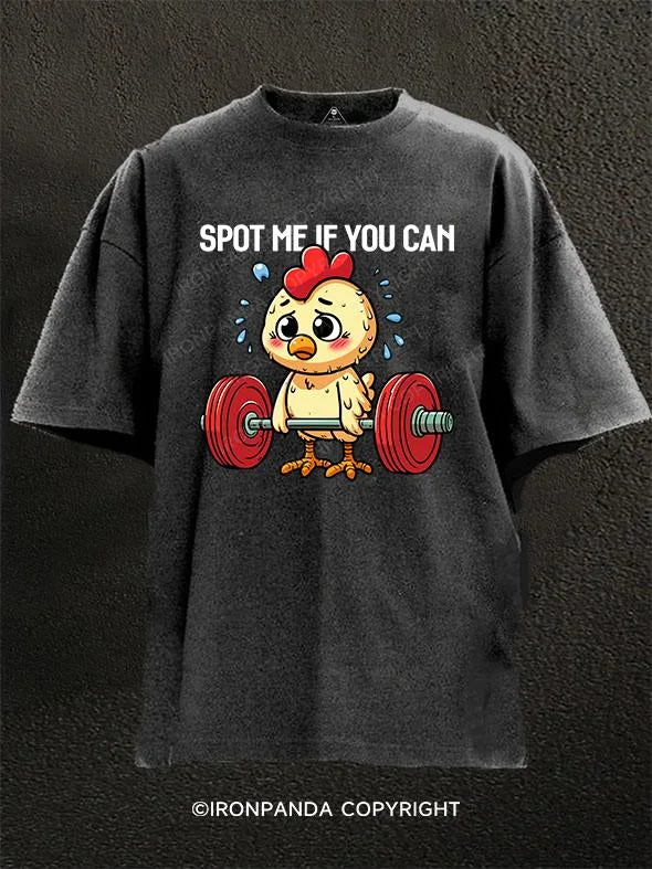 T-Shirt-Custom-SPOT ME IF YOU CAN  Washed Gym Shirt