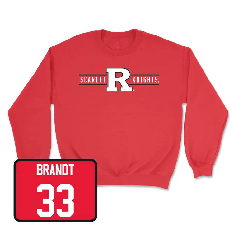 Long-Sleeve-Designer-Red Women's Basketball Scarlet Knights Crew - Kennedy Brandt