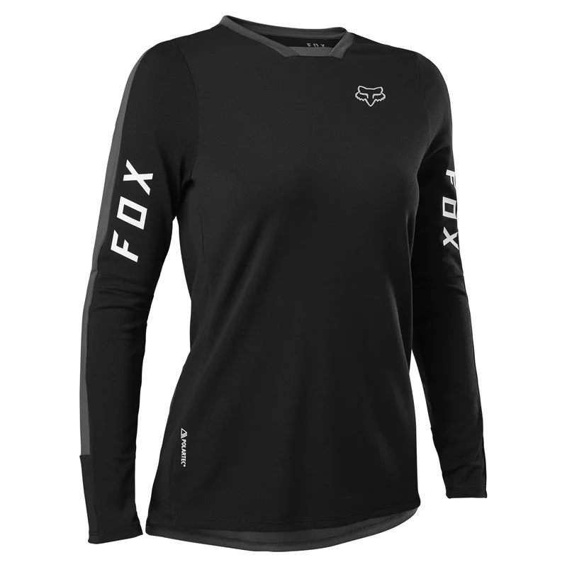 Long-Sleeve-Couple-Fox Racing Defend Pro Long Sleeve MTB Jersey - Womens - Black