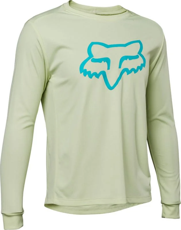 Long-Sleeve-Quick-Dry-Fox Racing Ranger Long Sleeve MTB Jersey - Youth - Sea Spray