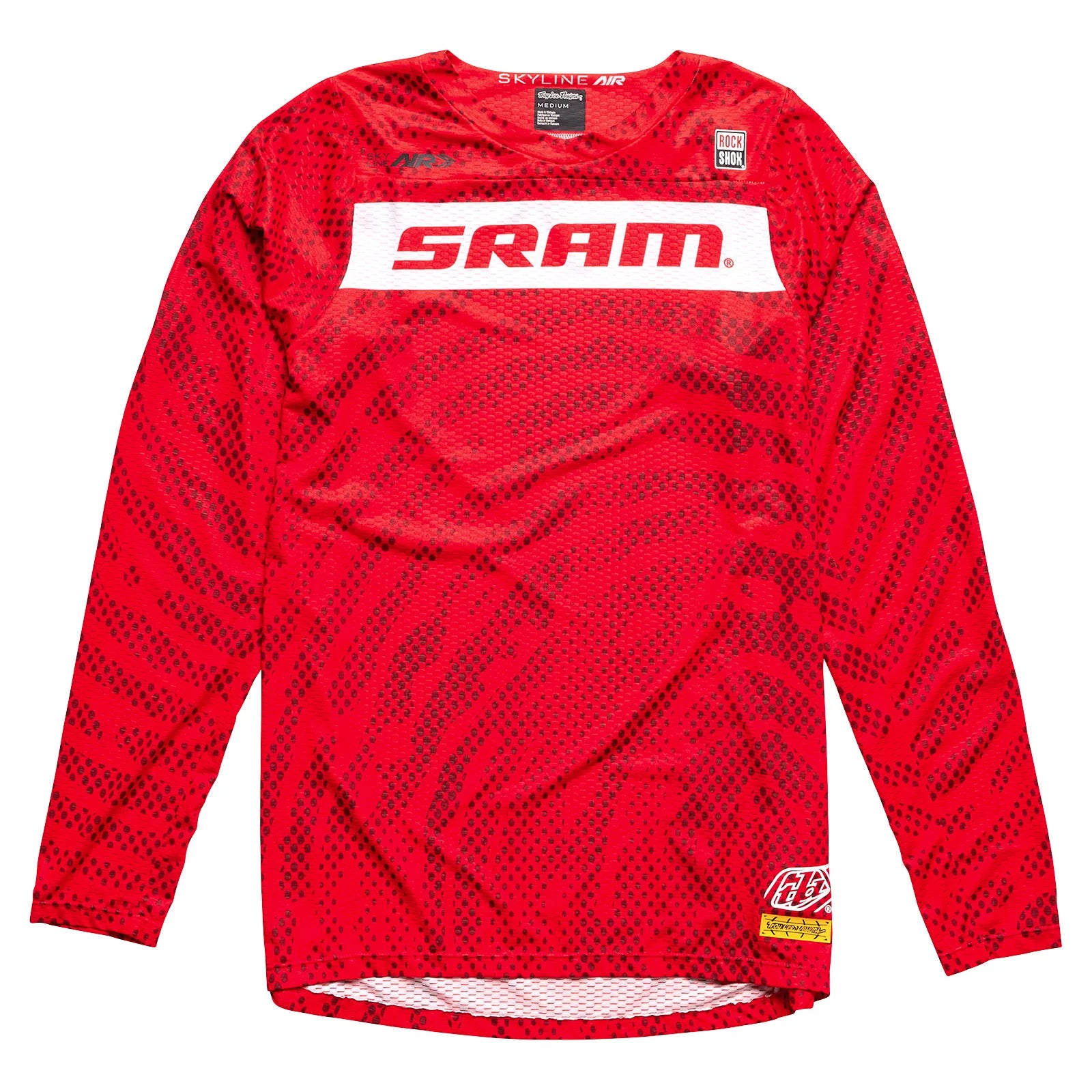 Long-Sleeve-Thermal-Troy Lee Designs Skyline Air Long Sleeve MTB Jersey - SRAM Roots - Fiery Red