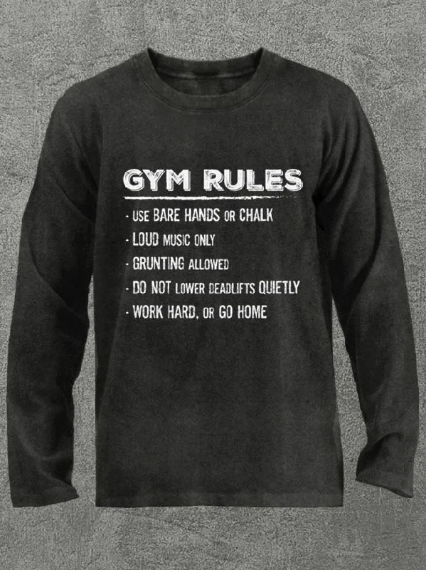 Long-Sleeve-Soft-gym rules Washed Gym Long Sleeve Shirt