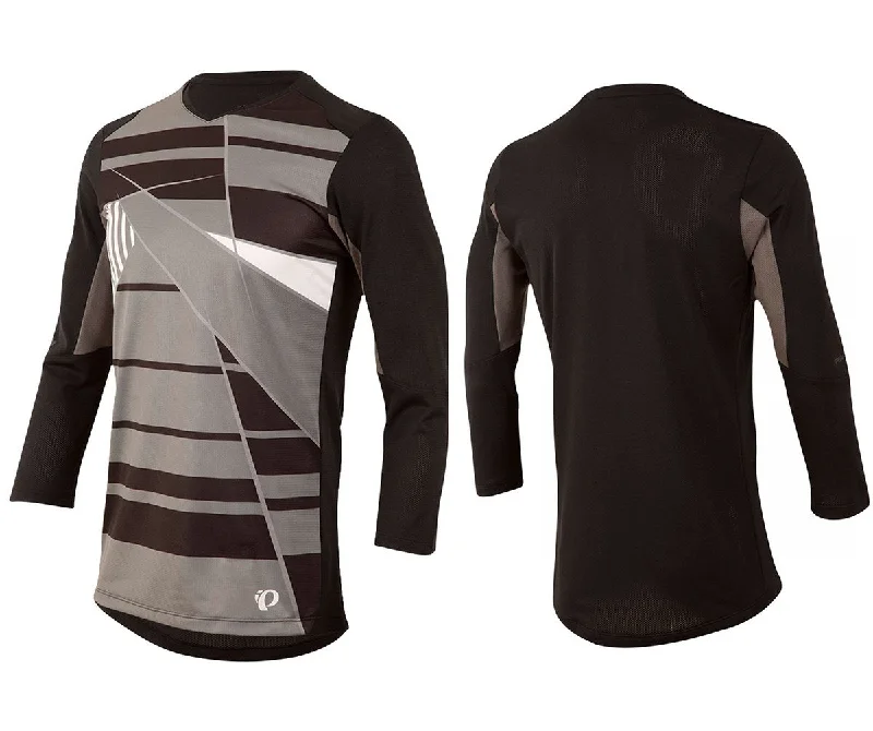 Long-Sleeve-Windproof-Pearl Izumi Launch 3/4 Sleeve MTB Jersey - Black - Smoked Pearl