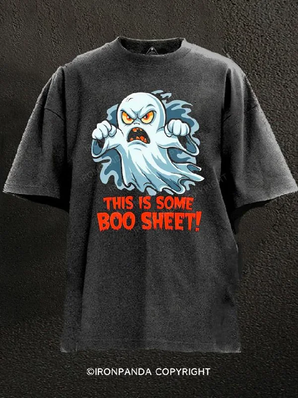 T-Shirt-Crewneck-This is some Boo Sheet Washed Gym Shirt