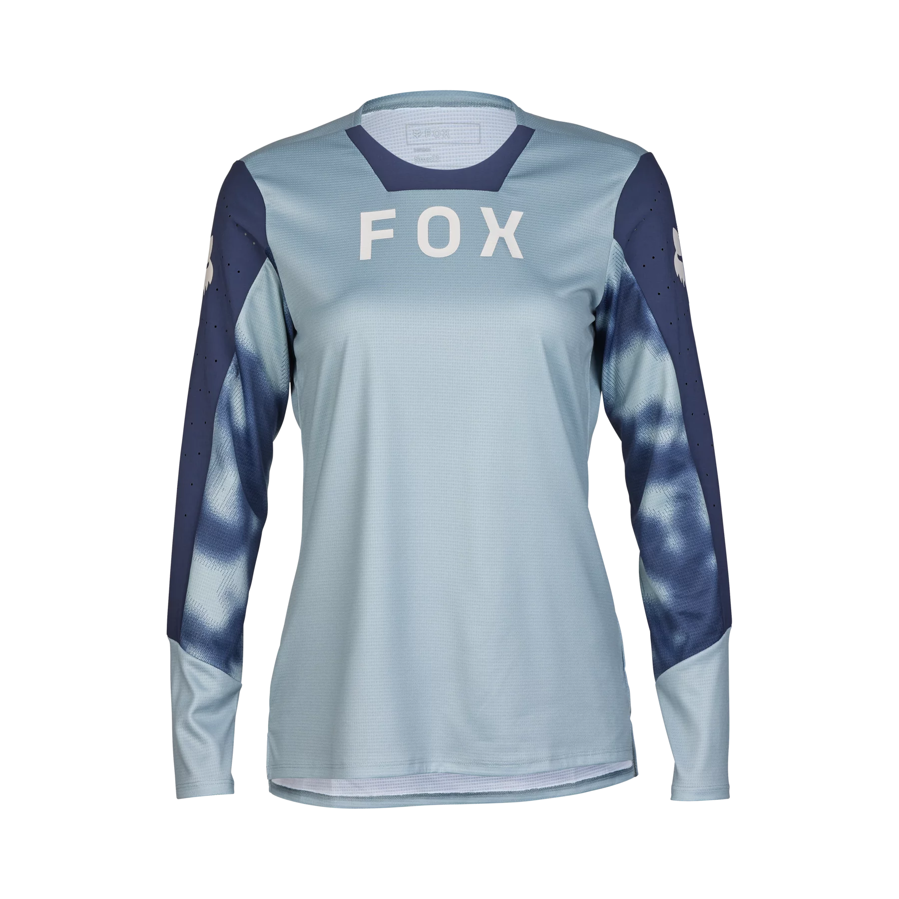 Long-Sleeve-Green-Fox Racing Defend Long Sleeve MTB Jersey - Taunt - Womens - Gunmetal