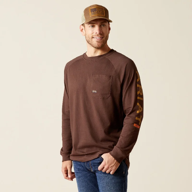 Long-Sleeve-Crewneck-Ariat Men's Rebar Cotton Strong Graphic Long Sleeve T-Shirt