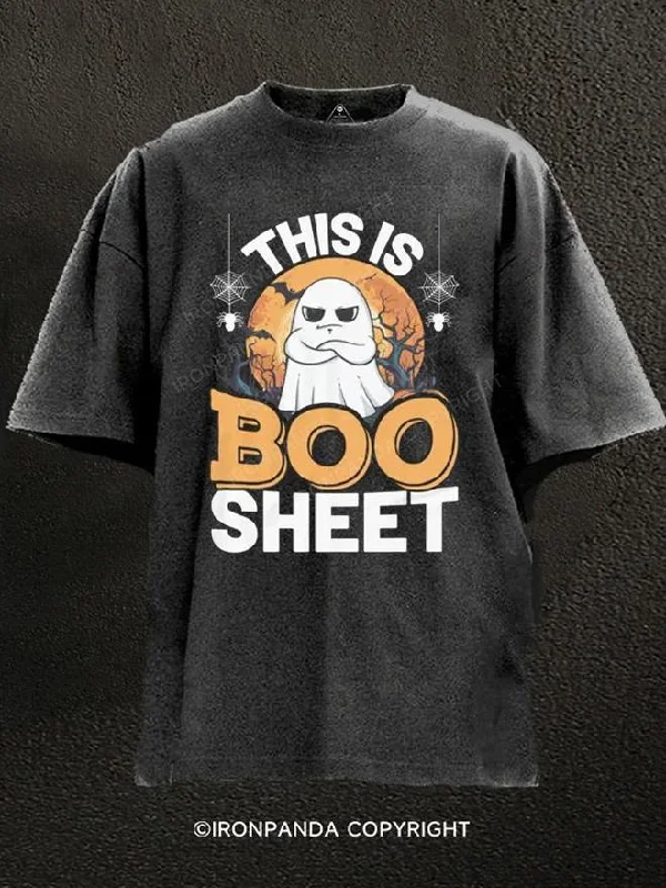 T-Shirt-Soft-This Is Boo Sheet Washed Gym Shirt