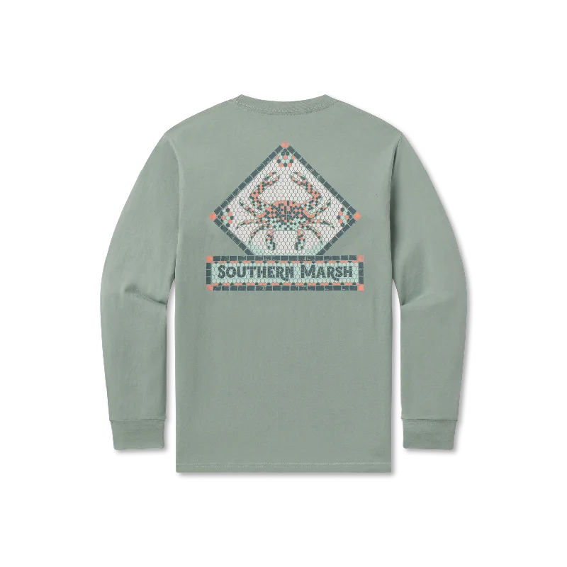 Long-Sleeve-Organic-Mosaic Crab Tee - Long Sleeve