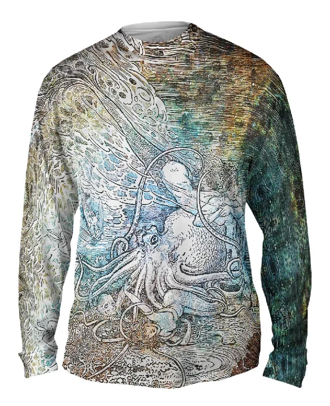 Long-Sleeve-Punk-Louis Rhead - "Mermaid Octopus"