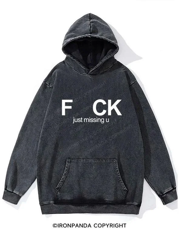 Hoodie-Bamboo-fck just missing u Washed Gym Hoodie