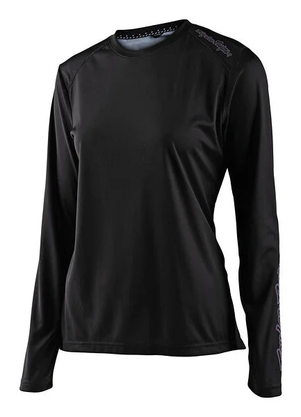 Long-Sleeve-Fleece-Troy Lee Designs Lilium Long Sleeve MTB Jersey - Womens - Black