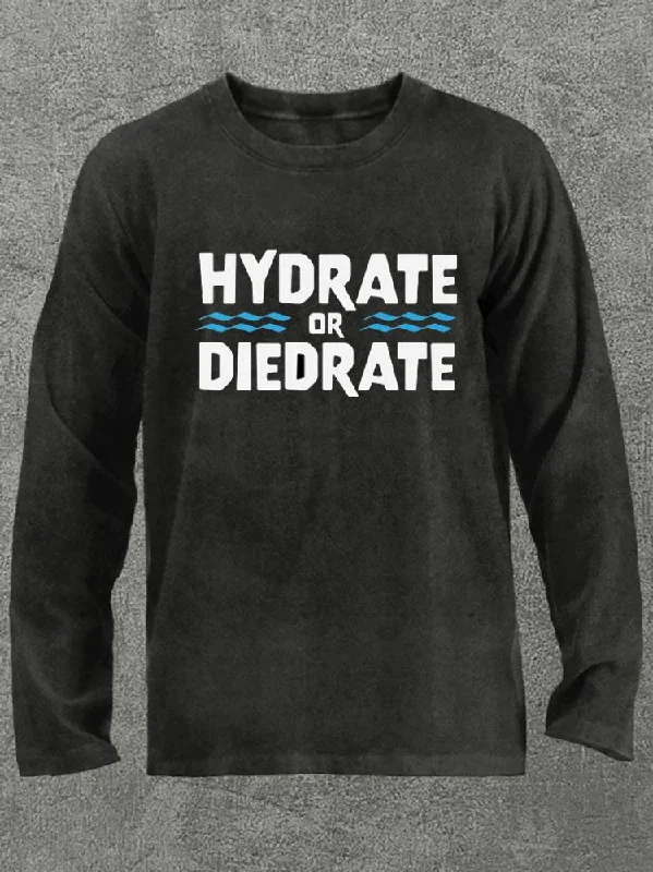 Long-Sleeve-Printed-Hydrate or Diedrate Washed Gym Long Sleeve Shirt