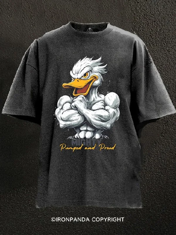 T-Shirt-Heavyweight-mighty Duck：Pumped and Proud Washed Gym Shirt