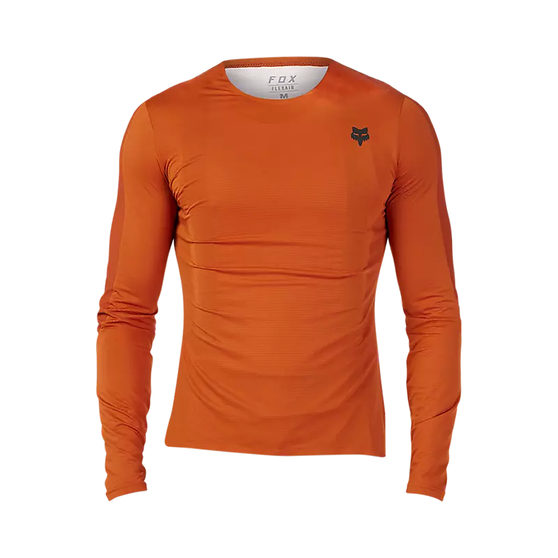 Long-Sleeve-Rugged-Fox Racing Flexair Ascent Long Sleeve MTB Jersey - Burnt Orange