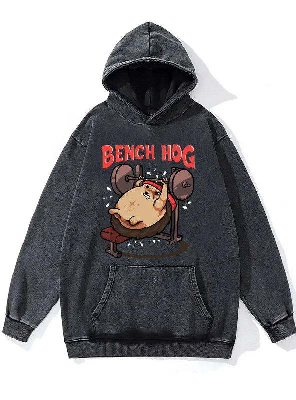 Hoodie-Blue-BENCH HOG Washed Gym Hoodie