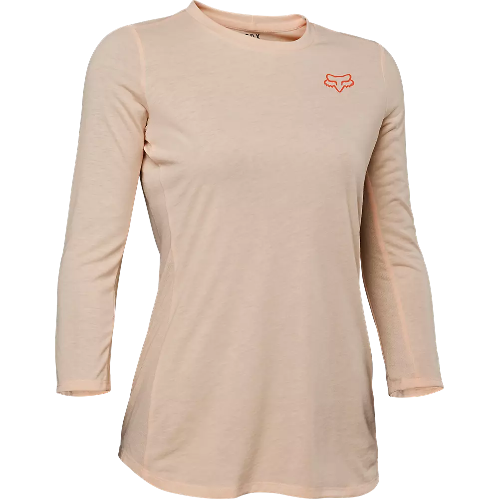 Long-Sleeve-Organic-Fox Racing Ranger Dri Release 3/4 Sleeve MTB Jersey - Womens - Light Pink