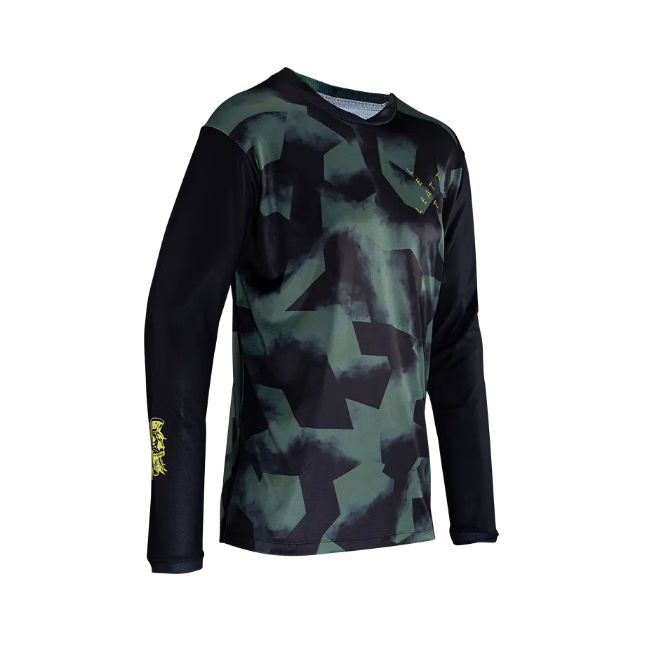 Long-Sleeve-Organic-Leatt Gravity 3.0 Long Sleeve MTB Jersey - Spinach - 2024