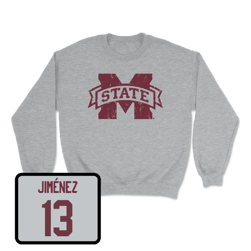 Long-Sleeve-Retro-Sport Grey Women's Basketball Classic Crew - Rocío Jiménez