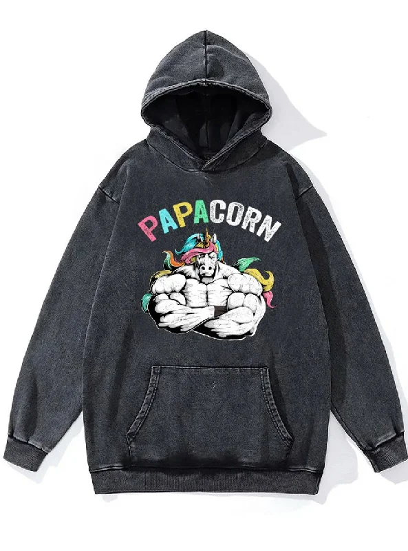 Hoodie-Recycled-PAPACORN Washed Gym Hoodie