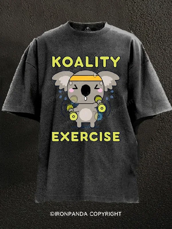 T-Shirt-Stretch-Koality Exercise Washed Gym Shirt