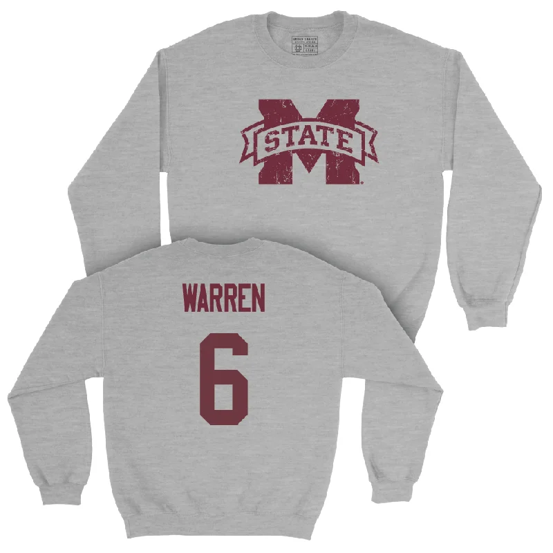 Long-Sleeve-Grey-Sport Grey Men's Basketball Classic Crew  - Dellquan Warren