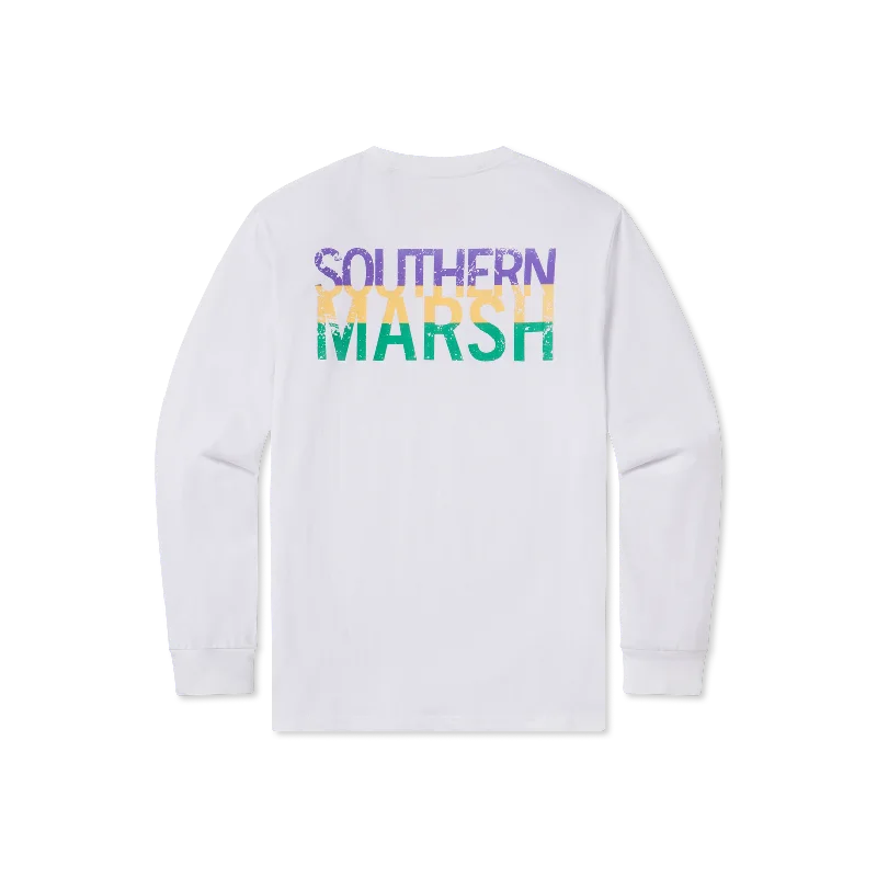 Long-Sleeve-Turtleneck-Color Bands Tee - Mardi Gras - Long Sleeve