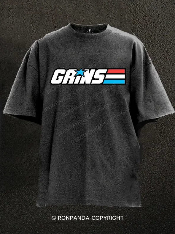 T-Shirt-Rock-Gains Washed Gym Shirt