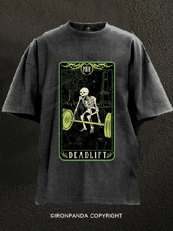 T-Shirt-Long-Sleeve-DEADLIFT Washed Gym Shirt