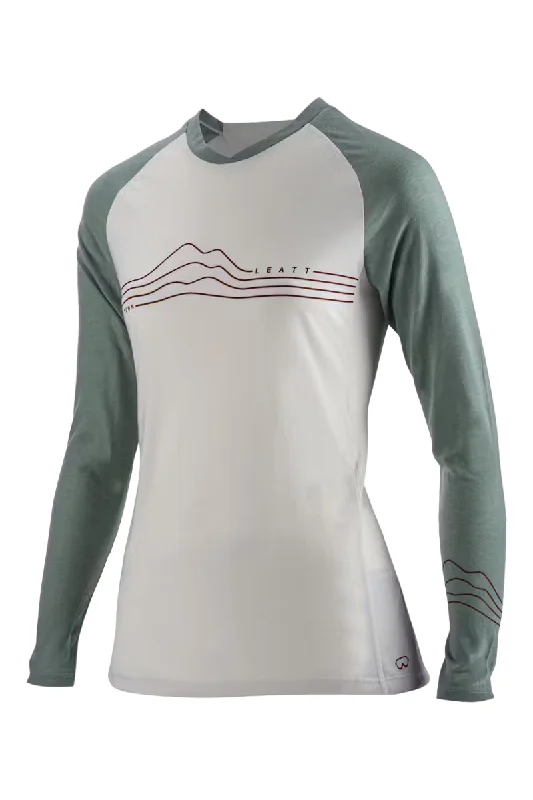 Long-Sleeve-Beige-Leatt AllMtn 3.0 Long Sleeve MTB Jersey - Womens - Pistachio - 2023