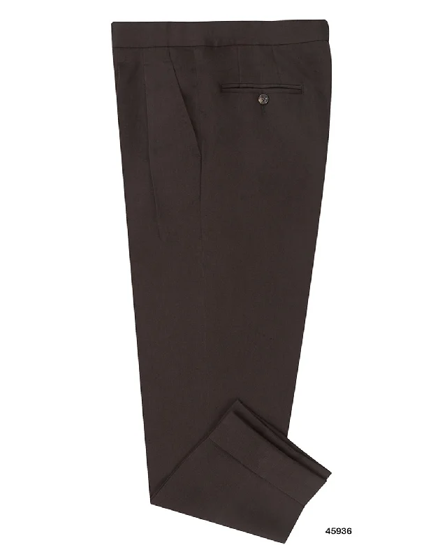 Pants-Printed-Choco Brown Plain Chino