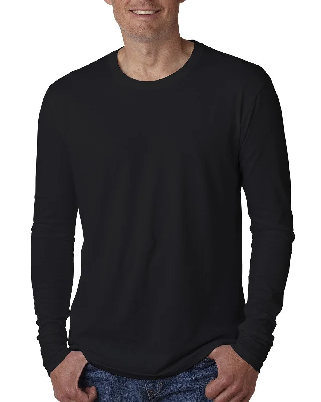 T-Shirt-Summer-Next Level N3601 Men's Cotton Long-Sleeve Crew