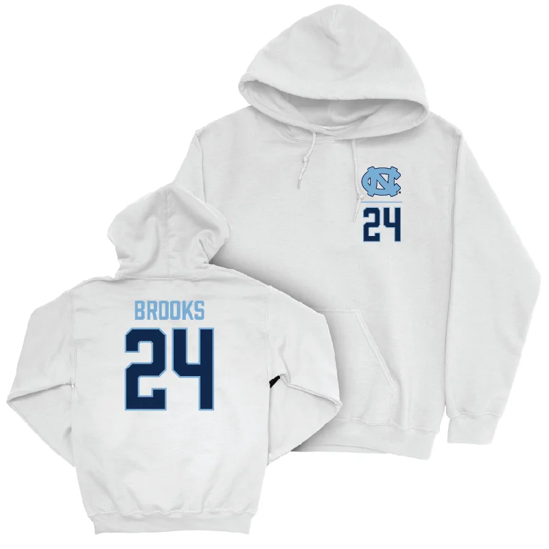 Hoodie-Performance-UNC Football White Logo Hoodie - British Brooks