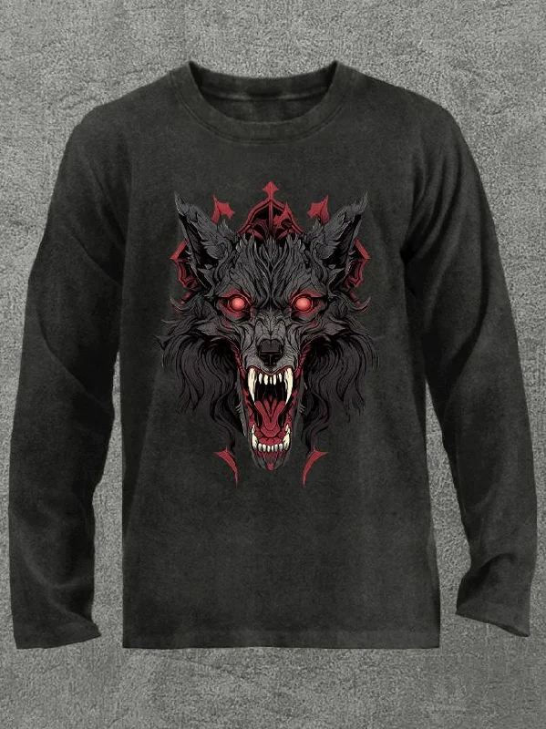 Long-Sleeve-Thermo-Regulated-fierce wolf Washed Gym Long Sleeve Shirt