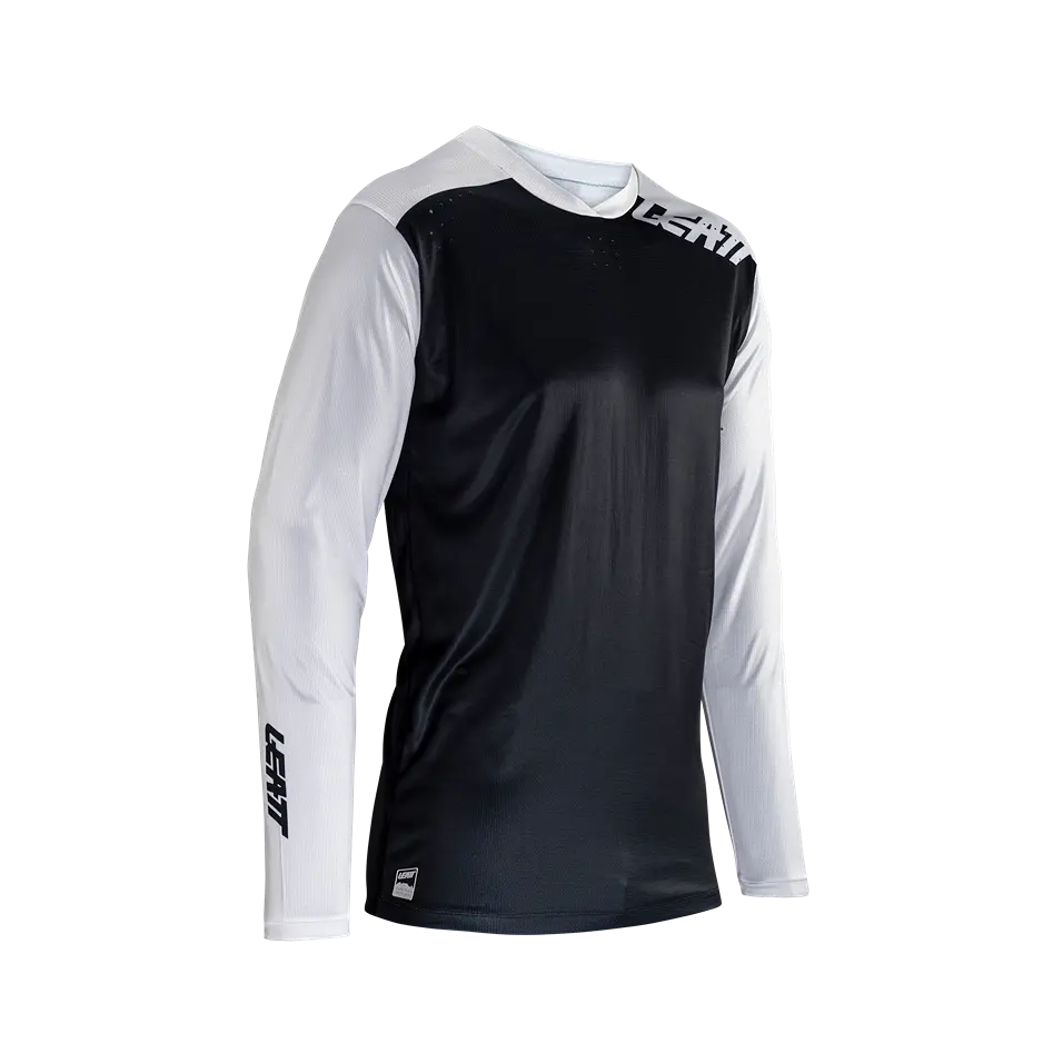 Long-Sleeve-Embroidered-Leatt Enduro 4.0 Long Sleeve MTB Jersey - White - 2024