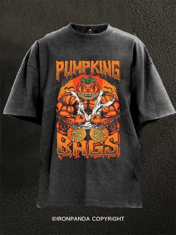 T-Shirt-Hip-Hop-Theme-PUMPKING BAGS Washed Gym Shirt