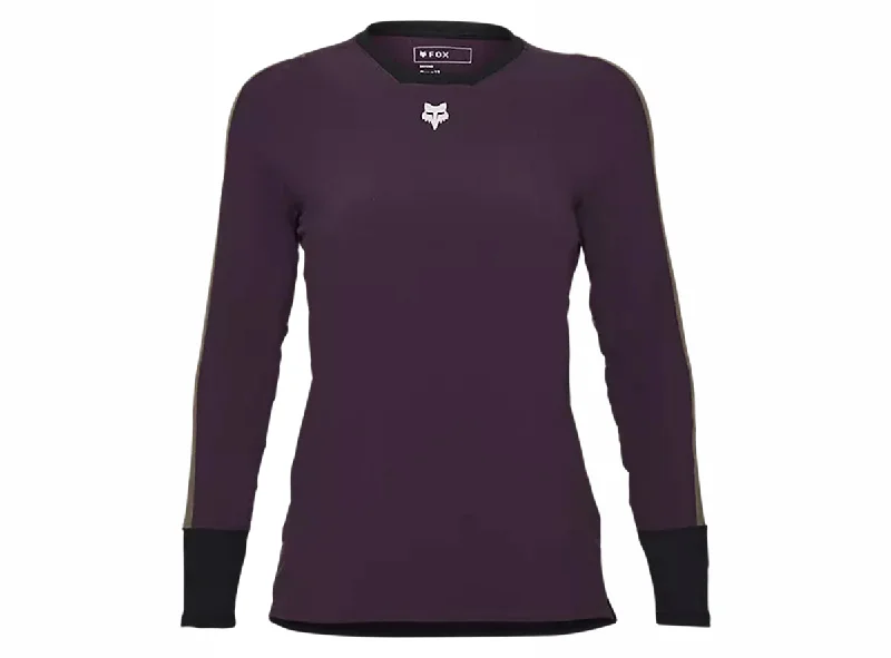 Long-Sleeve-Minimalist-Fox Racing Defend Thermal Long Sleeve MTB Jersey - Womens - Dark Purple