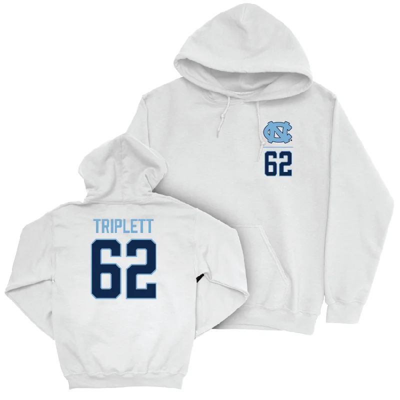 Hoodie-Outdoor-UNC Football White Logo Hoodie  - Spencer Triplett