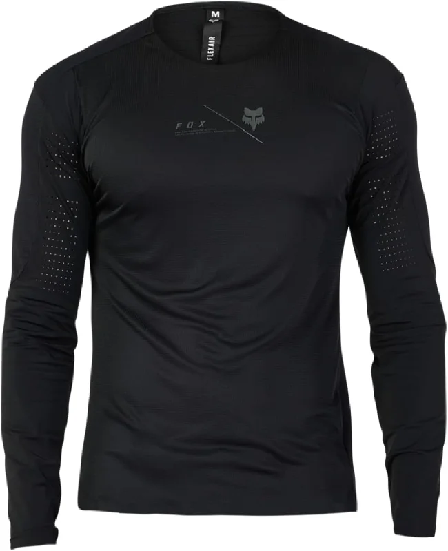 Long-Sleeve-Y2K-Style-Fox Racing Flexair Pro Long Sleeve MTB Jersey - Black