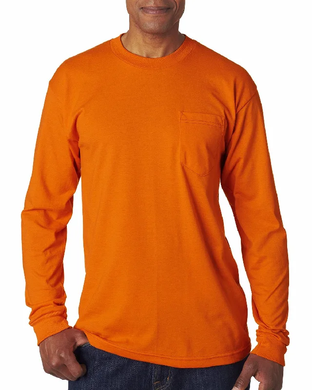 T-Shirt-Hemp-Bayside BA1730 Adult Long-Sleeve T-Shirt with Pocket