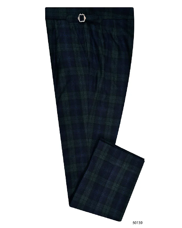 Pants-Athletic-VBC 100% Wool: Black Watch Tartan Checks