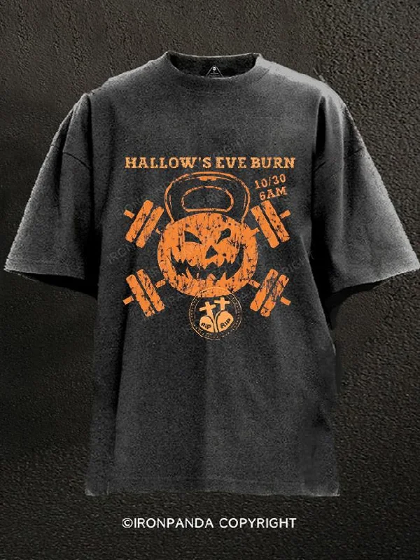 T-Shirt-Workwear-hallow's eve burn Washed Gym Shirt