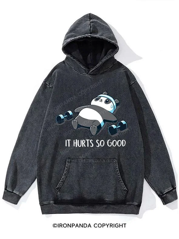 Hoodie-Lightweight-It Hurts So Good Washed Gym Hoodie