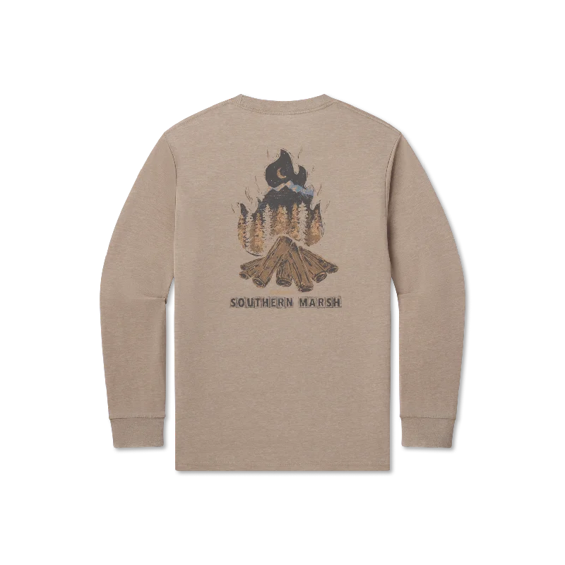 Long-Sleeve-Brown-SEAWASH™ Tee -  Campfire - Long Sleeve