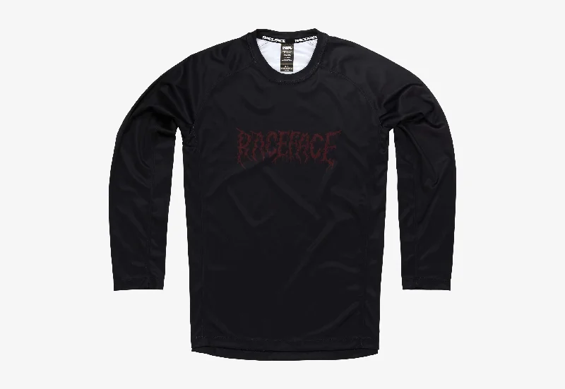 Long-Sleeve-Green-Race Face Sendy Long Sleeve MTB Jersey - Youth - Black