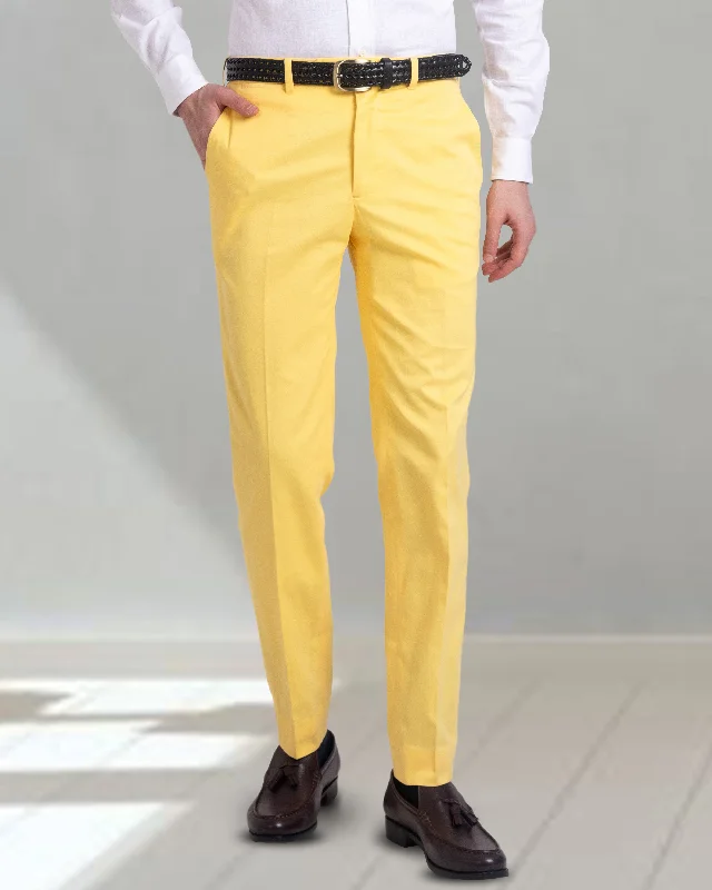 Pants-Sweatpants-Dugdale Cotton:Yellow Plain