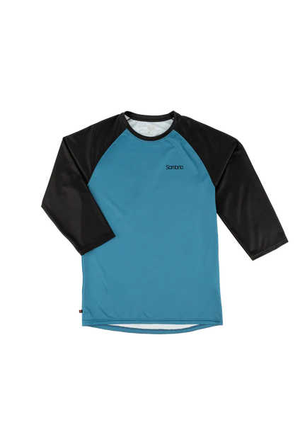 Long-Sleeve-Hooded-Sombrio Mayhem 2 Long Sleeve MTB Jersey - Boreal Blue