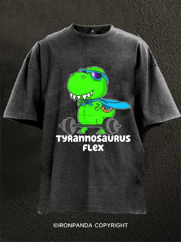 T-Shirt-Hip-Hop-Tyrannosaurus Flex Washed Gym Shirt